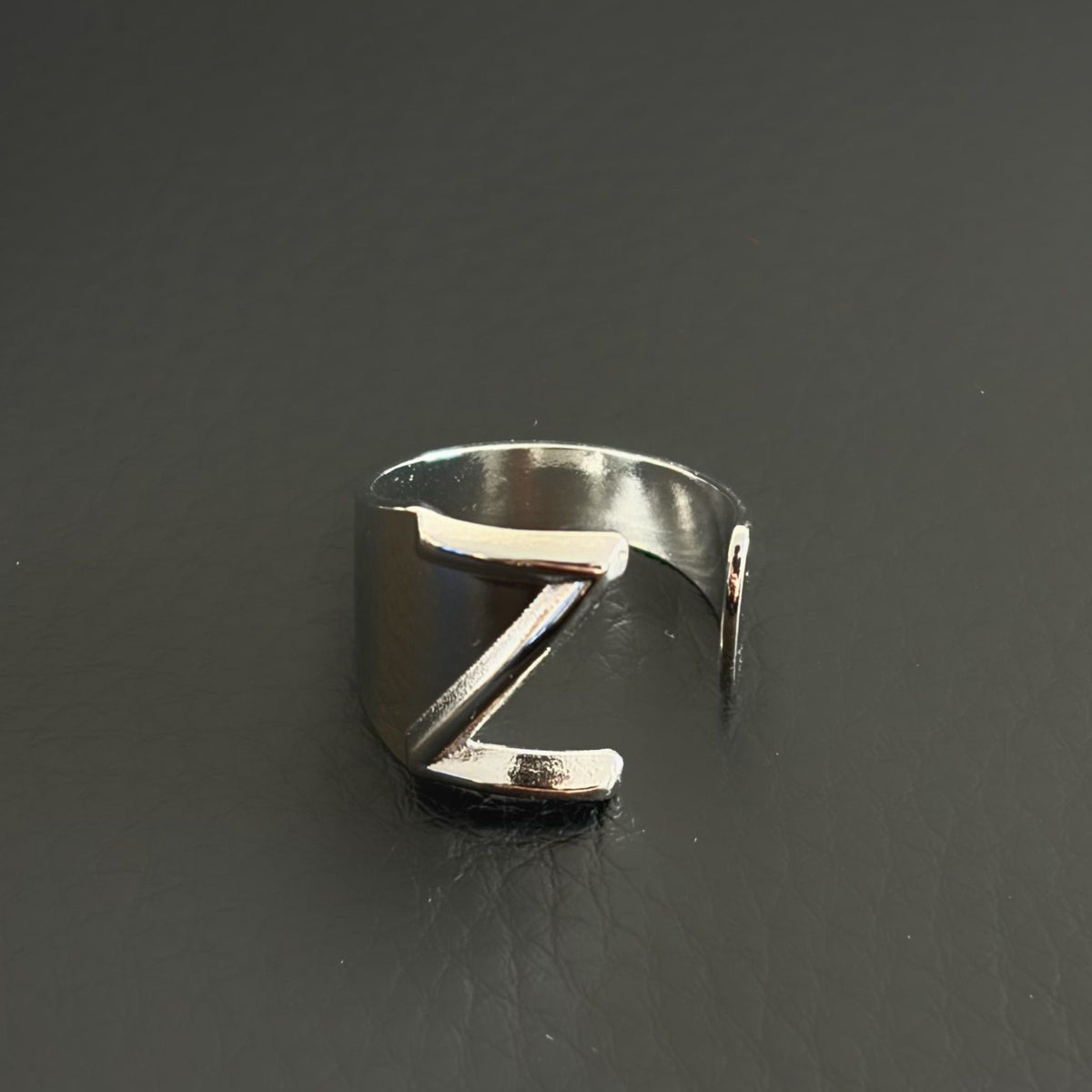 Titanium Steel Open Letter Ring