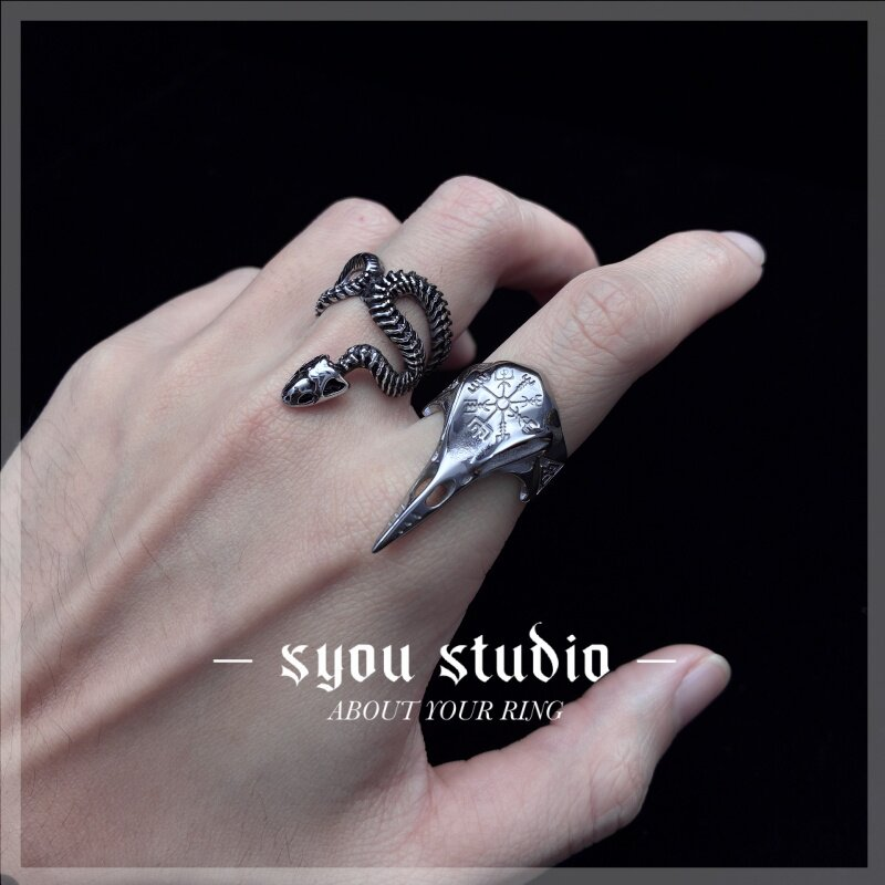 Syou Raven Titanium Steel Ring