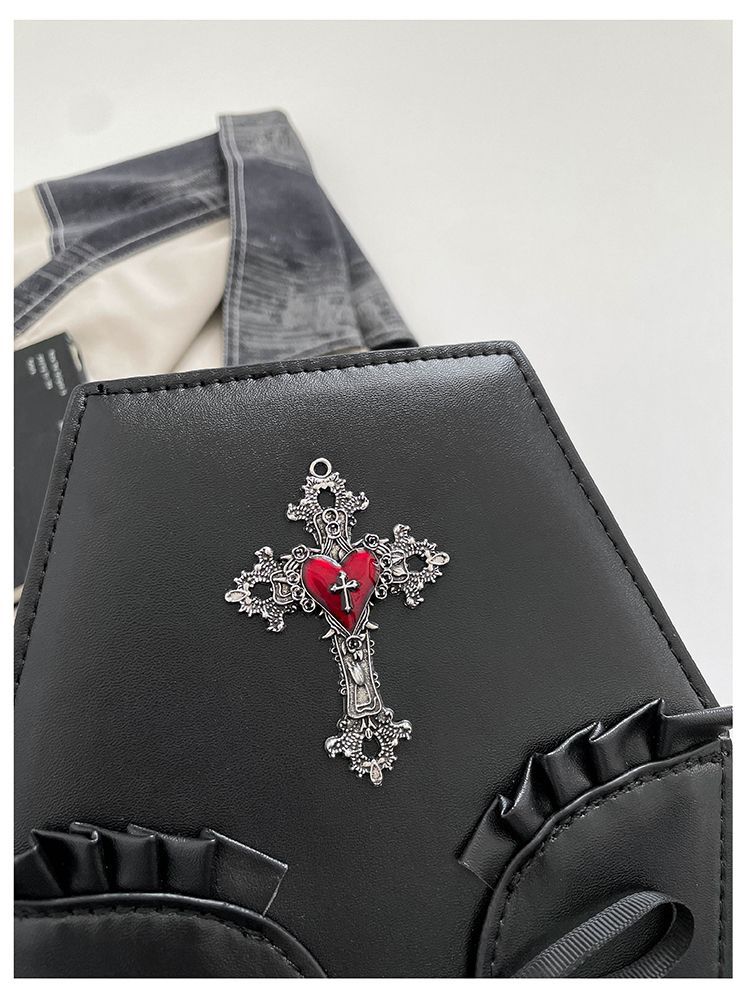 Chrome Hearts Dark Gothic Style Hell Cross Backpack