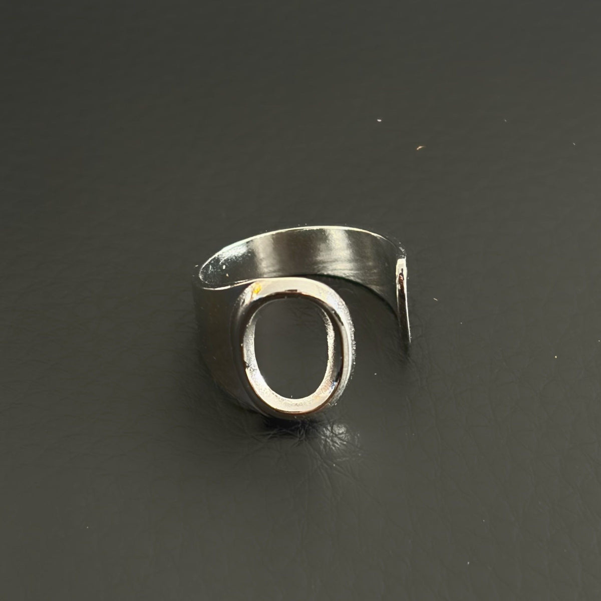 Titanium Steel Open Letter Ring