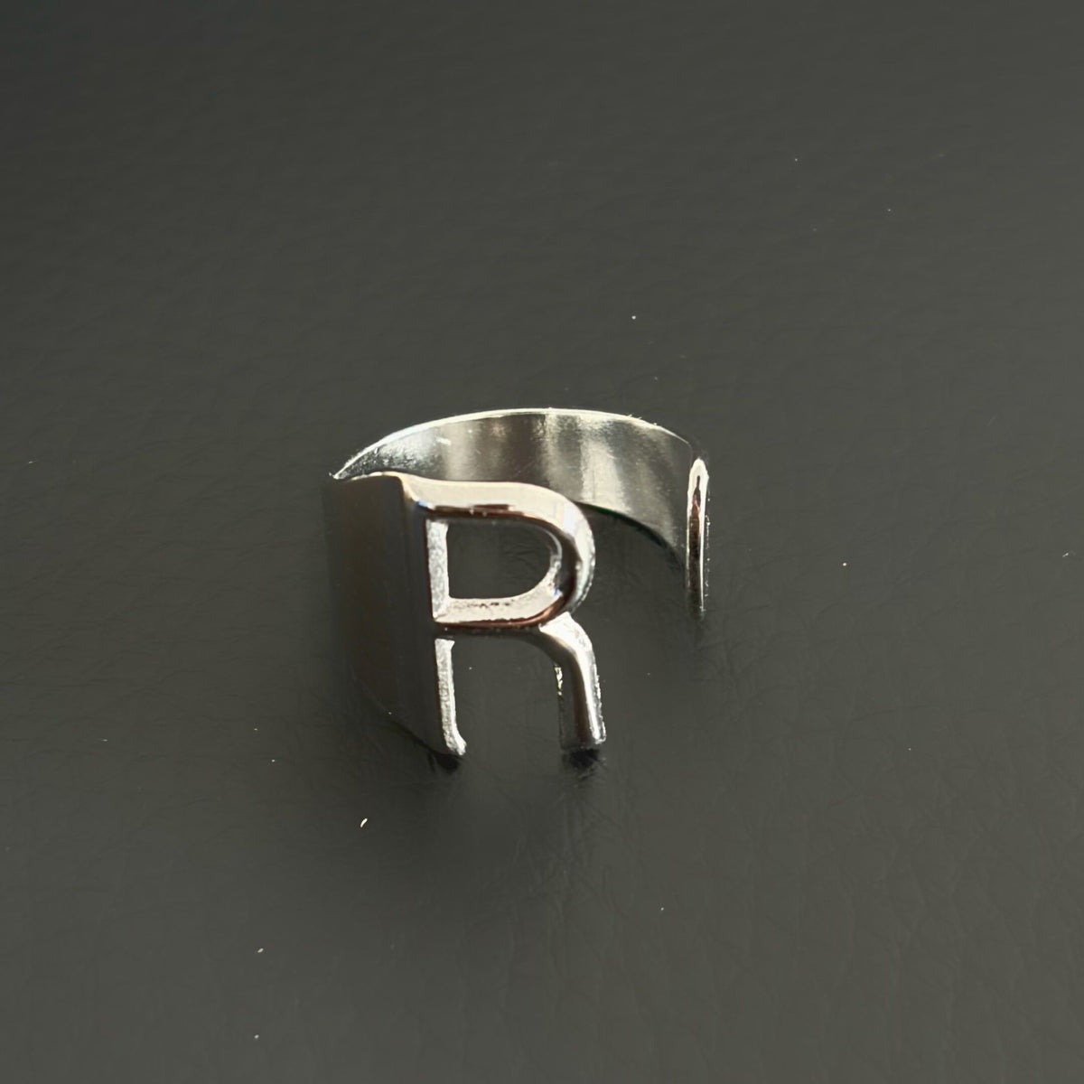 Titanium Steel Open Letter Ring