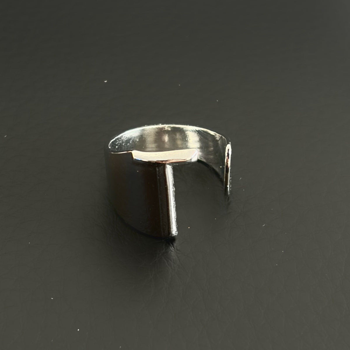 Titanium Steel Open Letter Ring