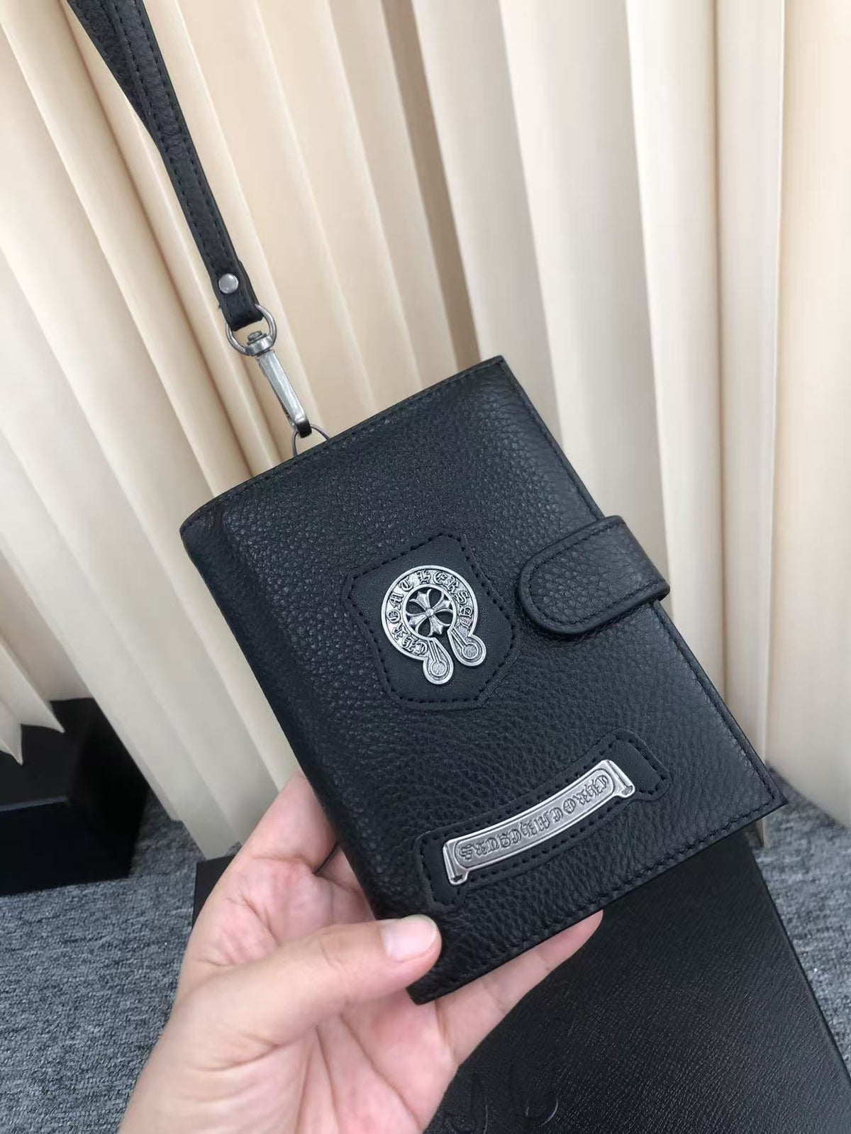 Chrome Hearts Style Passport Holder