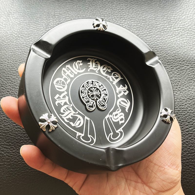 Chrome Hearts Style Retro Cross Stainless Steel Personalized Ashtray