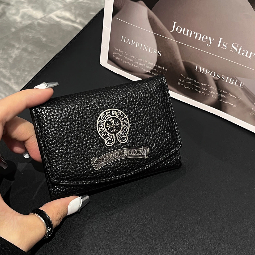 Chrome Heart Trendy Retro Cross Card Holder