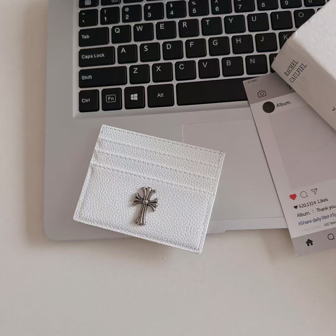 Chrome Hearts leather case ID bag multi-position card holder