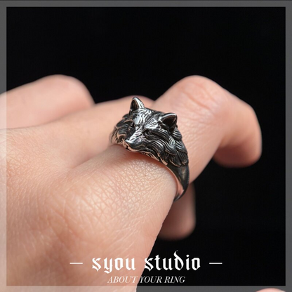 Syou Arctic Wolf Titanium Steel Ring