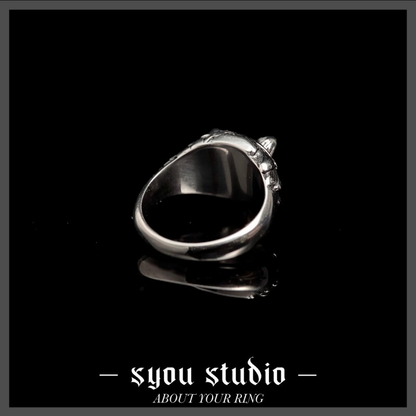 Syou Arctic Wolf Titanium Steel Ring