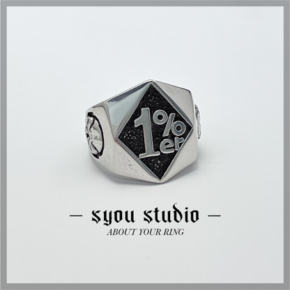 Syou 1% Logo Titanium Steel Ring