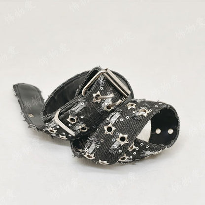 Dark Style Fabric Perforated Belt