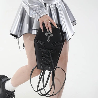 Chrome Hearts Dark Gothic Style Hell Cross Backpack