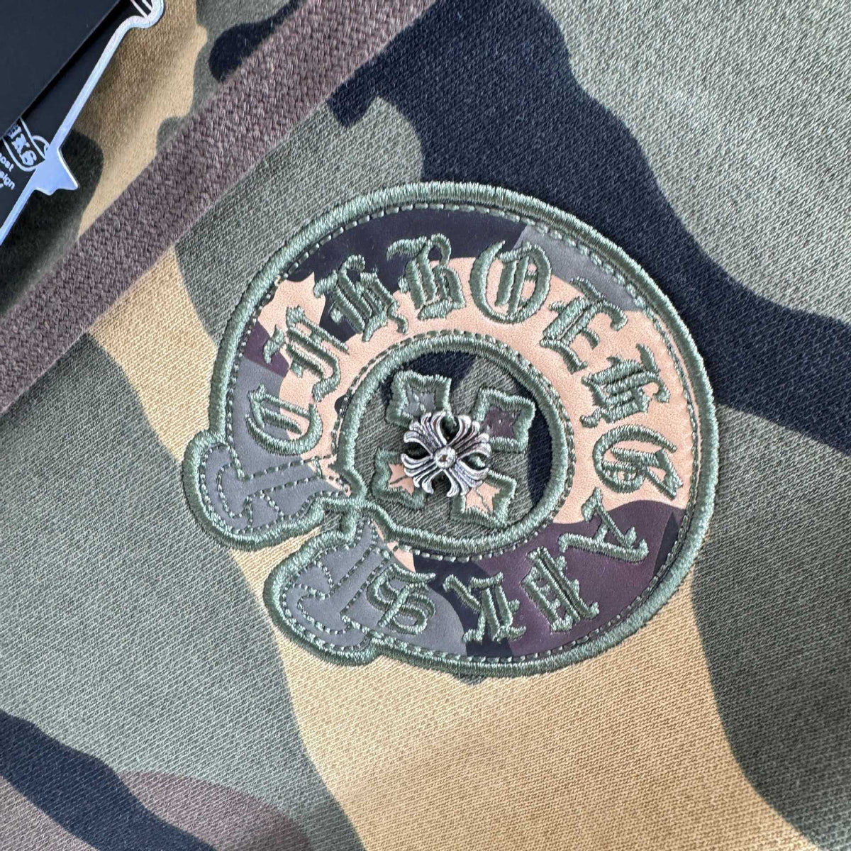 [Top Version]Chrome Hearts Style Embroidered Camouflage Hoodie