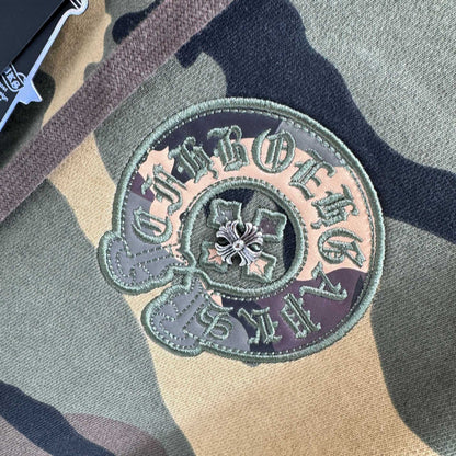 [Top Version]Chrome Hearts Style Embroidered Camouflage Hoodie