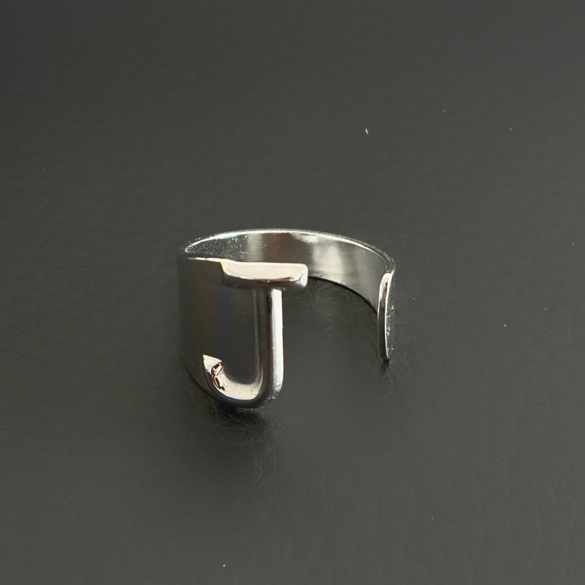 Titanium Steel Open Letter Ring