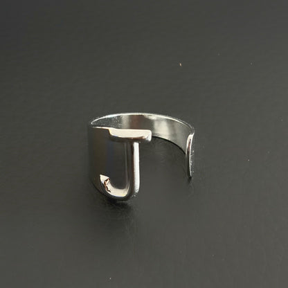 Titanium Steel Open Letter Ring