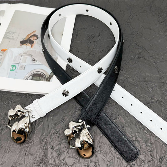 Chrome Hearts Retro Rivet Tongue Buckle Belt
