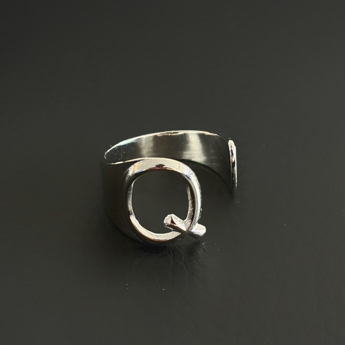 Titanium Steel Open Letter Ring