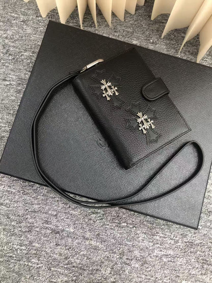 Chrome Hearts Style Passport Holder
