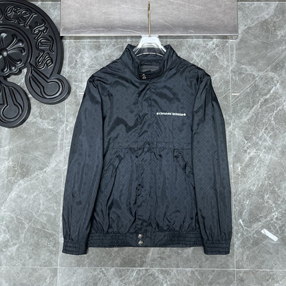 New CH Chrome Hearts Style Cross Logo Windbreaker Jacket