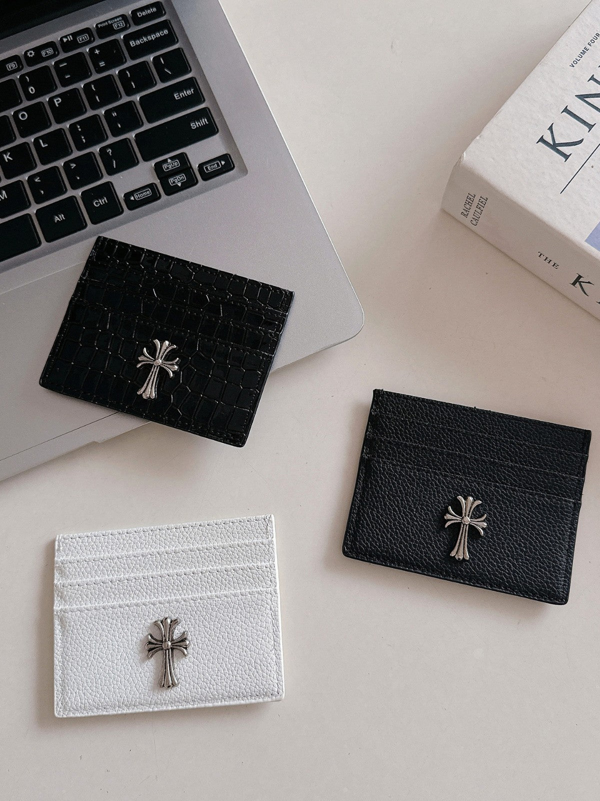 Chrome Hearts leather case ID bag multi-position card holder