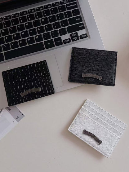 Chrome Hearts leather case ID bag multi-position card holder