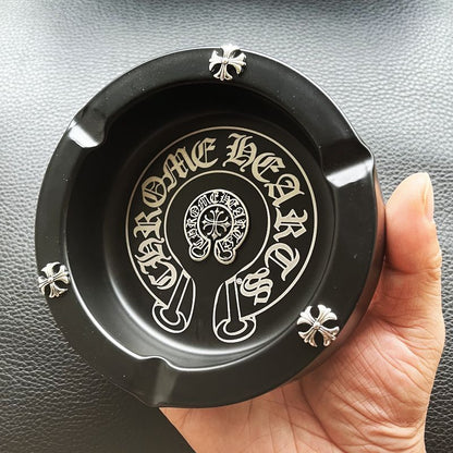 Chrome Hearts Style Retro Cross Stainless Steel Personalized Ashtray