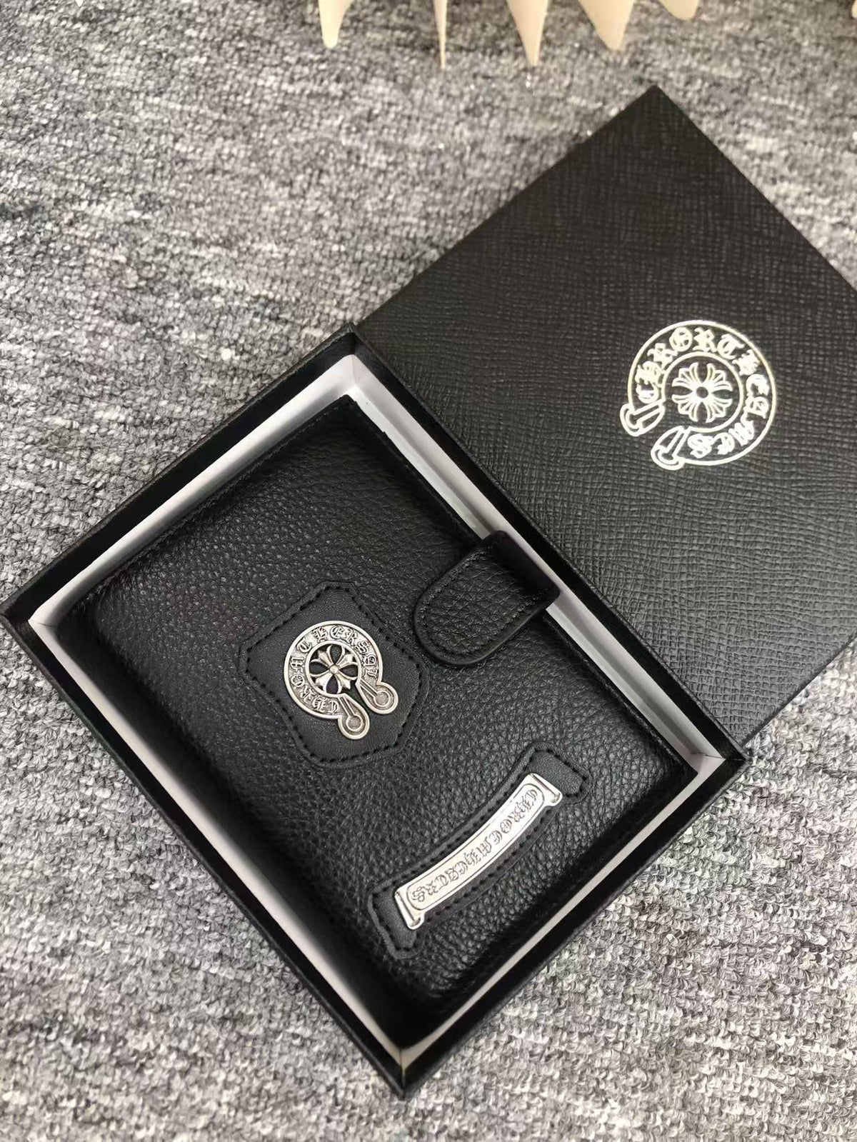 Chrome Hearts Style Passport Holder