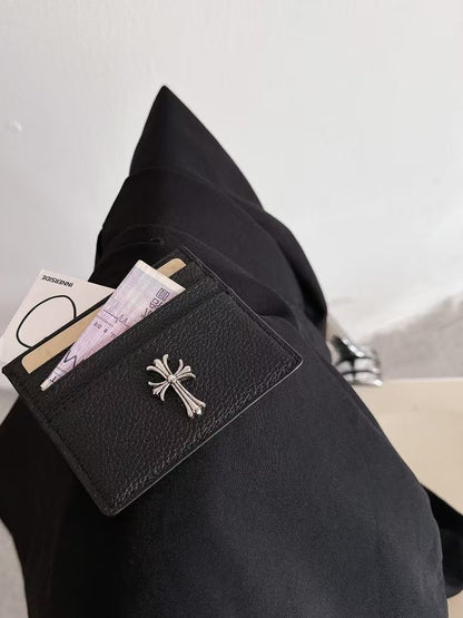 Chrome Hearts leather case ID bag multi-position card holder