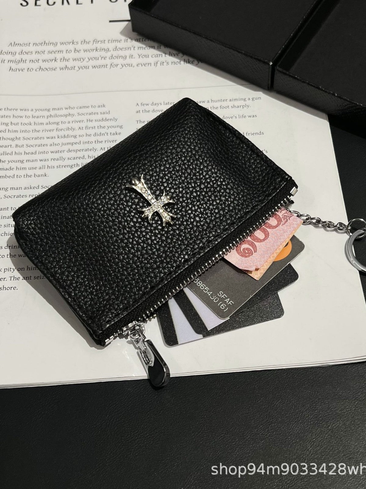 Chrome Hearts Luxury Leather Coin Purse Pendant