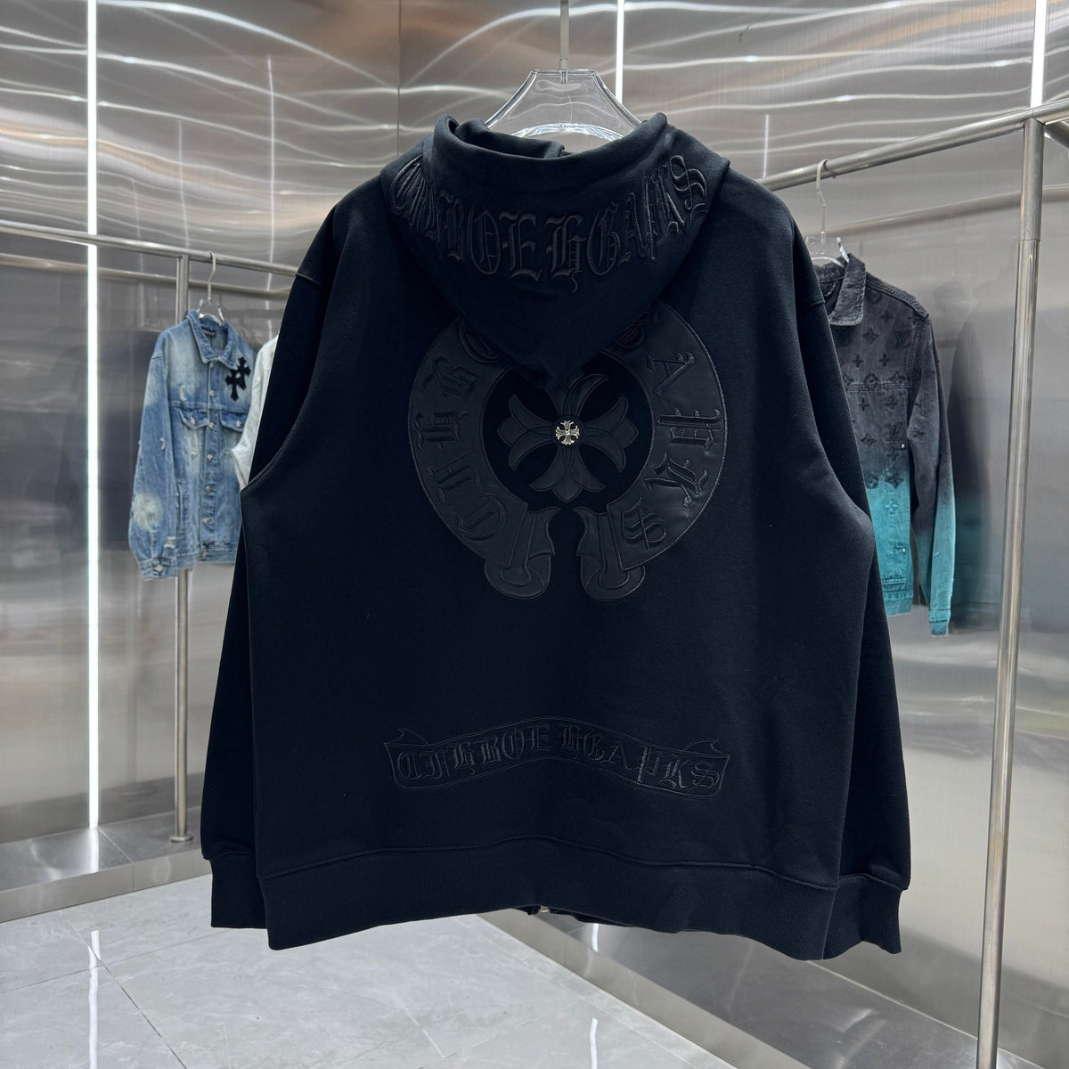 [Top Version]Chrome Hearts Style Embroidered Camouflage Hoodie