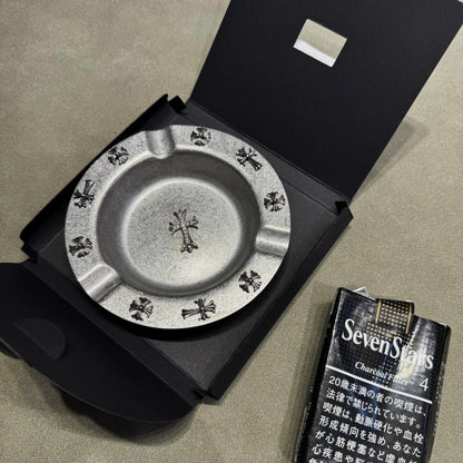 Chrome Hearts Style Stainless Steel Cross Cigar Tray Ashtray Storage Tray
