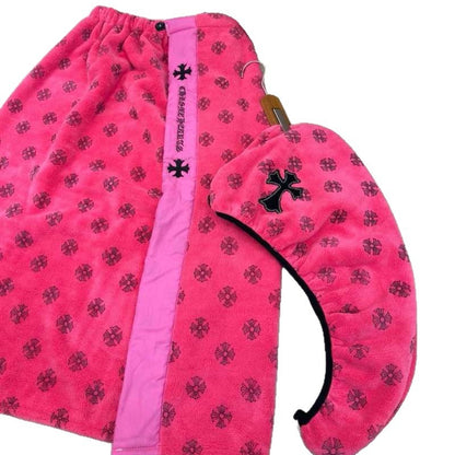 2026 New Chrome Hearts Coral Fluff Oversized Bath Towel, Headscarf, and Hair Dryer Towel