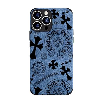 Chrome Heart  Leather iPhone Case