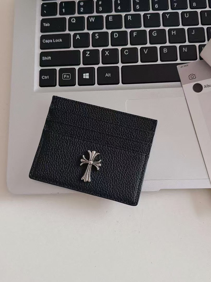 Chrome Hearts leather case ID bag multi-position card holder