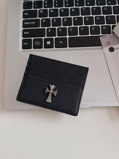 Chrome Hearts leather case ID bag multi-position card holder