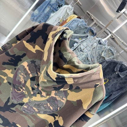 [Top Version]Chrome Hearts Style Embroidered Camouflage Hoodie