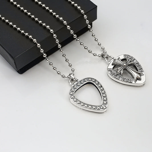Chrome Hearts cross holy sword box pendant necklace