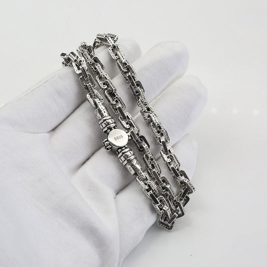 Chrome Hearts scepter diamond-studded magnetic letter chain