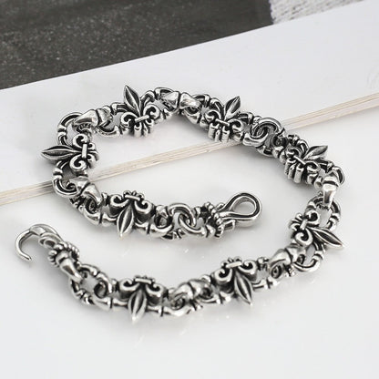 Chrome Hearts Vitange Gothic fleur-de-lis Crown bracelet