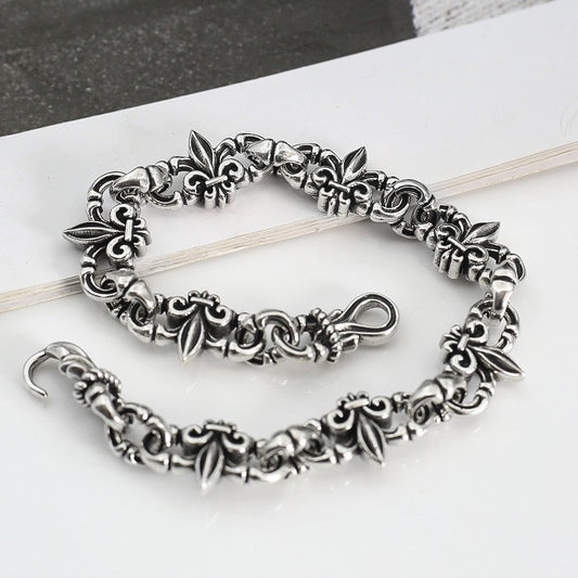 Chrome Hearts Vitange Gothic fleur-de-lis Crown bracelet