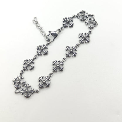 Chrome Hearts cross flower simple S925 bracelet