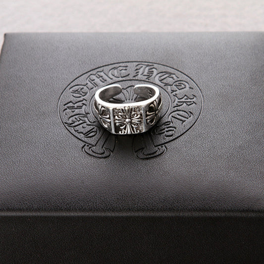 Chrome Hearts pinky ring, three cross open rings