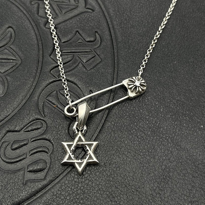 Chrome Hearts pin necklace with various elements