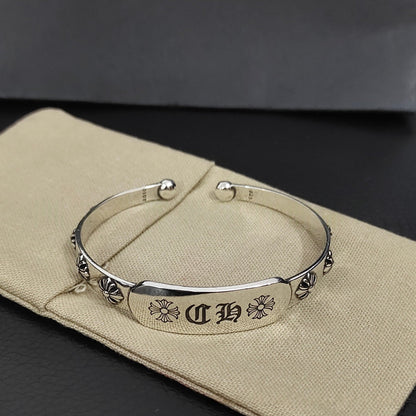 Chrome Hearts adjustable cross open bracelet