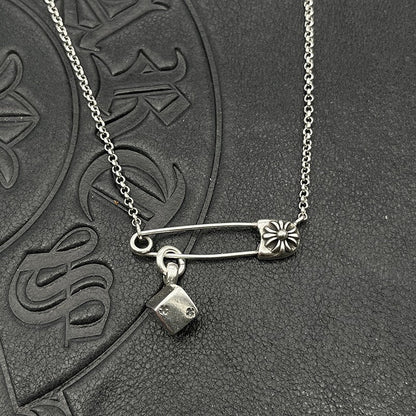 Chrome Hearts pin necklace with various elements