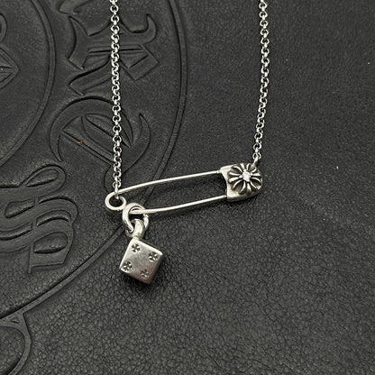 Chrome Hearts pin necklace with various elements