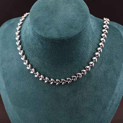 Chrome Hearts Simple wheat ear heart necklace