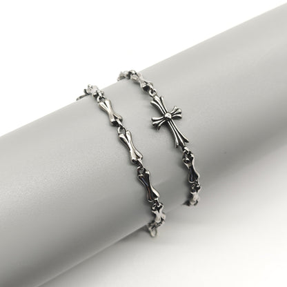 Chrome Hearts cross full bone bracelet