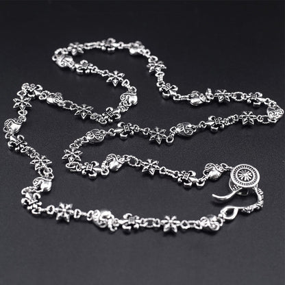 Chrome Hearts anchor love cross necklace