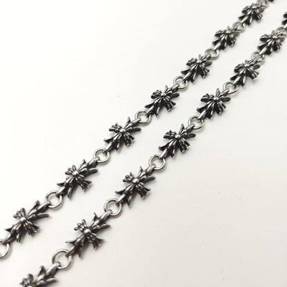 Chrome Hearts Silver 925 Tiny E Cross Bracelet